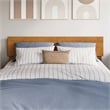 Orlando Full Wood Platform Bed with Footboard and Twin Trundle in Light Toffee