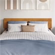 Orlando Full Wood Platform Bed with Footboard and Full Trundle in Light Toffee