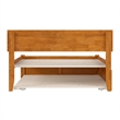 Orlando Full Wood Platform Bed with Footboard and Full Trundle in Light Toffee