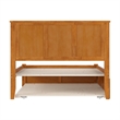 Madison Full Wood Platform Bed with Footboard and Full Trundle in Light Toffee