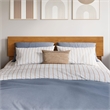 Orlando Full Wood Platform Bed with Footboard and Drawers in Light Toffee