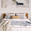 Orlando Queen Wood Platform Bed with Footboard and TXL Trundle in Light Toffee