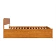 Orlando Queen Wood Platform Bed with Footboard and Drawers in Light Toffee