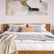 Orlando King Wood Platform Bed with Footboard and TXL Trundle in Light Toffee