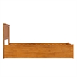 Nantucket Twin XL Platform Bed with Footboard and TXL Trundle in Light Toffee