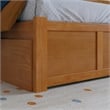 Madison Queen Wood Platform Bed with Footboard & Storage Drawers in Light Toffee