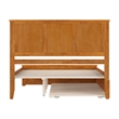Madison Queen Platform Bed with Matching Footboard & Trundle in Light Toffee