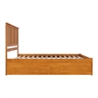 Madison King Wood Platform Bed with Footboard & Storage Drawers in Light Toffee