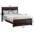 Madison King Low Profile Platform Bed with Matching Footboard in Espresso