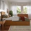 Nantucket Twin XL Wood Platform Bed with Footboard and Drawers in Light Toffee