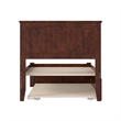 Nantucket Twin Wood Platform Bed with Footboard and Twin Trundle in Walnut