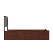 Nantucket Twin Wood Platform Bed with Footboard and Storage Drawers in Walnut