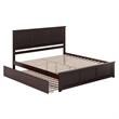 Madison King Wood Platform Bed with Matching Footboard & Trundle in Espresso