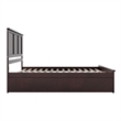 Madison King Wood Platform Bed with Matching Footboard & Trundle in Espresso