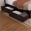 Madison King Wood Platform Bed with Matching Footboard and Drawers in Espresso