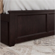 Madison King Wood Platform Bed with Matching Footboard and Drawers in Espresso