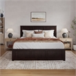 Madison King Wood Platform Bed with Matching Footboard and Drawers in Espresso