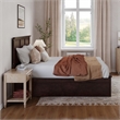 Madison King Wood Platform Bed with Matching Footboard and Drawers in Espresso
