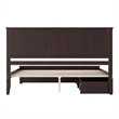Madison King Wood Platform Bed with Matching Footboard and Drawers in Espresso