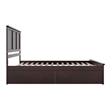 Madison King Wood Platform Bed with Matching Footboard and Drawers in Espresso