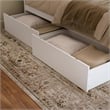Madison King Wood Platform Bed with Matching Footboard and Drawers in White
