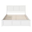 Madison King Wood Platform Bed with Matching Footboard and Drawers in White
