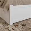 Portland King Wood Platform Bed with Footboard and Twin XL Trundle in White