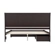 Portland King Wood Platform Bed with Footboard and Storage Drawers in Espresso