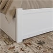 Portland King Wood Platform Bed with Footboard and Storage Drawers in White