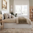 Portland King Wood Platform Bed with Footboard and Storage Drawers in White