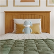 Nantucket Twin Wood Platform Bed with Footboard and Drawers in Light Toffee