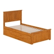 Nantucket Twin Platform Bed w/Matching Footboard & Twin Trundle in Light Toffee