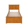 Nantucket Twin Platform Bed w/Matching Footboard & Twin Trundle in Light Toffee