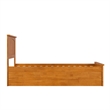 Nantucket Twin Platform Bed w/Matching Footboard & Twin Trundle in Light Toffee