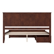 Madison King Wood Platform Bed with Matching Footboard and Drawers in Walnut