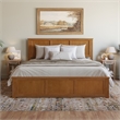 Madison King Platform Bed with Matching Footboard and Drawers in Light Toffee