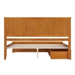 Madison King Platform Bed with Matching Footboard and Drawers in Light Toffee