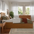 Mission Twin XL Wood Platform Bed with Footboard and TXL Trundle in Light Toffee