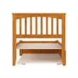 Mission Twin XL Wood Platform Bed with Footboard and TXL Trundle in Light Toffee