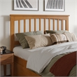 Mission Full Wood Platform Bed with Footboard and Twin Trundle in Light Toffee