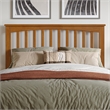 Mission Full Wood Platform Bed with Footboard and Twin Trundle in Light Toffee