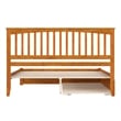 Mission King Wood Platform Bed with Footboard and TXL Trundle in Light Toffee