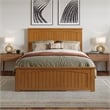 Nantucket Full Platform Bed w/Matching Footboard & Full Trundle in Light Toffee