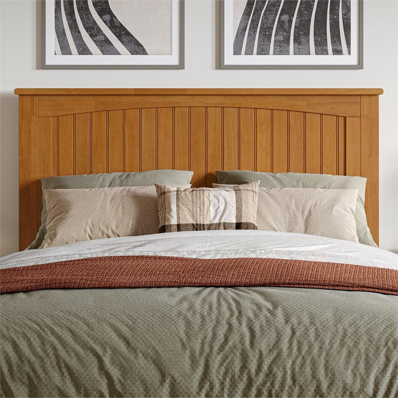 Nantucket Full Platform Bed w/Matching Footboard & Full Trundle in Light Toffee