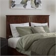 Nantucket Queen Wood Platform Bed with Footboard and Twin XL Trundle in Walnut