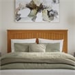Nantucket Queen Wood Platform Bed with Footboard and TXL Trundle in Light Toffee