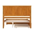Nantucket Queen Wood Platform Bed with Footboard and TXL Trundle in Light Toffee