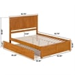 Nantucket Queen Wood Platform Bed with Footboard and TXL Trundle in Light Toffee
