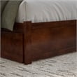 Nantucket Queen Wood Platform Bed with Footboard and Storage Drawers in Walnut