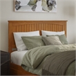 Nantucket Queen Wood Platform Bed with Footboard and Drawers in Light Toffee